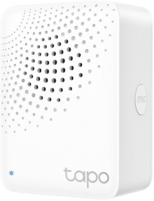 TP-Link Wireless Smart Hub Tapo H100, 2.4GHz Wi-Fi, Protocol: 868 / 922 MHz, dimensiuni: 72 x 62.5 x 51 mm, difuzor incorporat.