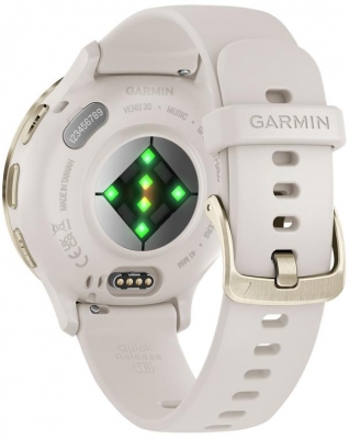 Ceas Garmin Venu 3S, Ivory/ Soft Gold