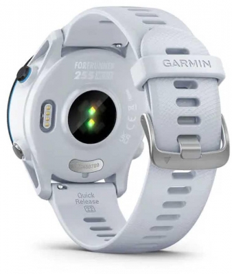 Ceas Garmin Forerunner 255, display 33mm, rezolutie displat 260x260 conectivitate Bluetooth™, ANT+, NFC, USB, functii accelerometru, giroscop, barometru, busola, termometru pentru temperatura exterioară, durata de viata baterie mod ceas inteligent: până la 14 zile, modul GNSS numai cu GPS: până la