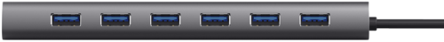 Hub Trust Halyx , 7 porturi USB 3.2 Gen 1, material aluminiu, input USB- C, output USB-A 7, gri