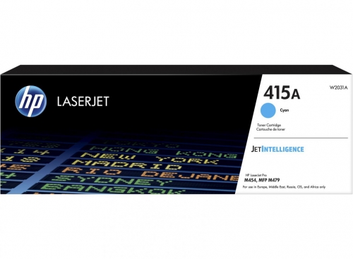 Toner HP 415A W2031A, cyan, 2.1k, HP Color LaserJet Pro M454dn, HP Color LaserJet Pro M454dw, HP Color LaserJet Pro MFP M479dw, HP Color LaserJet Pro MFP M479fdn, HP Color LaserJet Pro MFP M479fdw, HP Color LaserJet Pro MFP M479fnw.