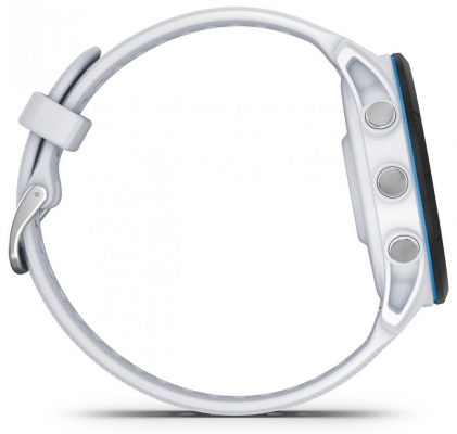 Ceas Garmin Forerunner 255, display 33mm, rezolutie displat 260x260 conectivitate Bluetooth™, ANT+, NFC, USB, functii accelerometru, giroscop, barometru, busola, termometru pentru temperatura exterioară, durata de viata baterie mod ceas inteligent: până la 14 zile, modul GNSS numai cu GPS: până la