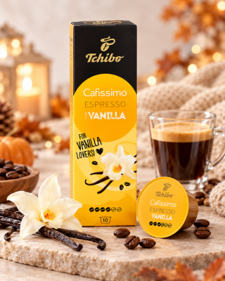 Pachet capsule cafea Tchibo Cafissimo Autumn & Winter Flavours Collection, 8 arome, 8 cutii/set