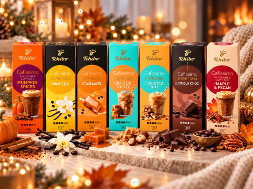 Pachet capsule cafea Tchibo Cafissimo Autumn & Winter Flavours Collection, 7 arome, 7 cutii/set