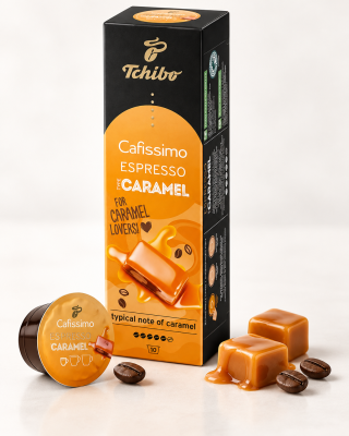 Pachet capsule cafea Tchibo Cafissimo Maple & Caramel Moments, 3 arome, 3 cutii/set