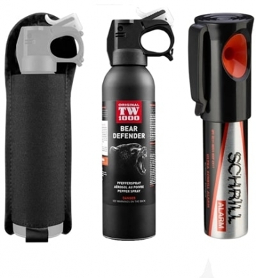 Kit aparare impotriva ursilor, spray autoaparare cu piper Bear Defender TW1000, alarma 110db, si Husa - teaca TW1000