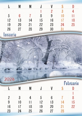 Calendar perete, A3, Peisaje, 6 coli, 2026