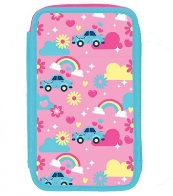 Penar echipat S-Cool Happy Rainbow cu sclipici