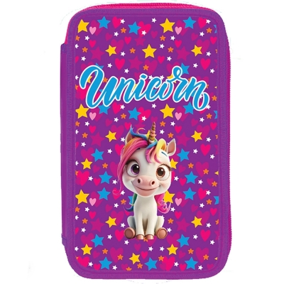 Penar echipat S-Cool, 3 fermoare, 39 piese, Unicorn