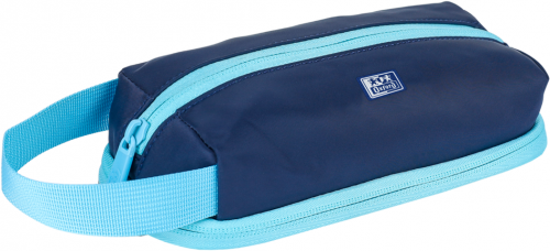 Penar Oxford Bicolor, tip etui dreptunghiular, albastru inchis