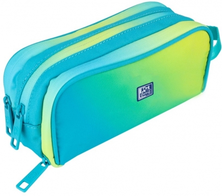 Penar Oxford Gradient, tip etui dreptunghiular, galben/verde turcoaz