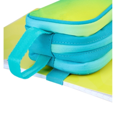 Penar Oxford Gradient, tip etui dreptunghiular, galben/verde turcoaz
