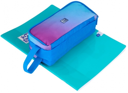 Penar Oxford Gradient, tip etui dreptunghiular, albastru/roz
