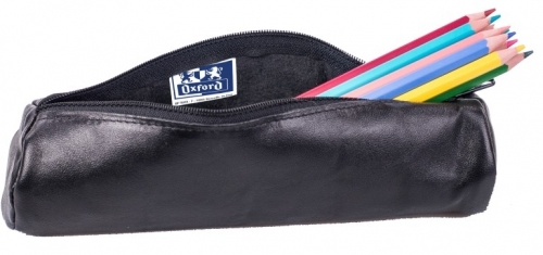 Penar Oxford, tip etui rotund, negru