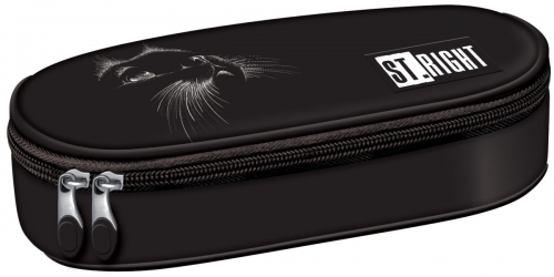 Penar rigid St.Right, 1 compartiment si clapeta interioara, Black Cat