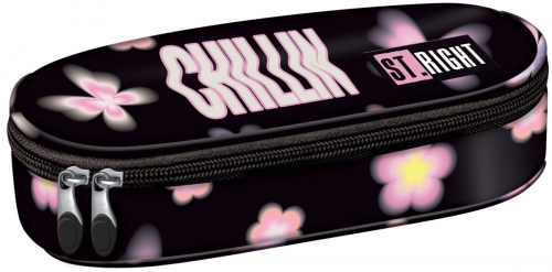 Penar rigid St.Right, 1 compartiment si clapeta interioara, Flower Mood