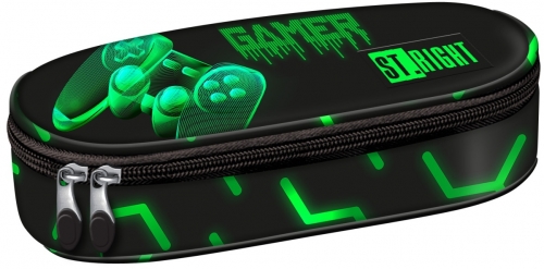 Penar rigid St.Right, 1 compartiment si clapeta interioara, Green Level