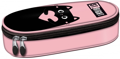 Penar rigid St.Right, 1 compartiment si clapeta interioara, Purrfect Love