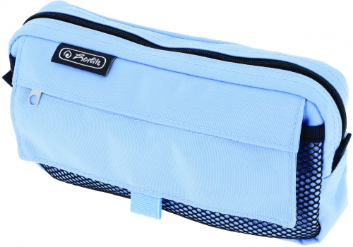 Penar tip etui, 2 compartimente, diverse culori pastel, Herlitz