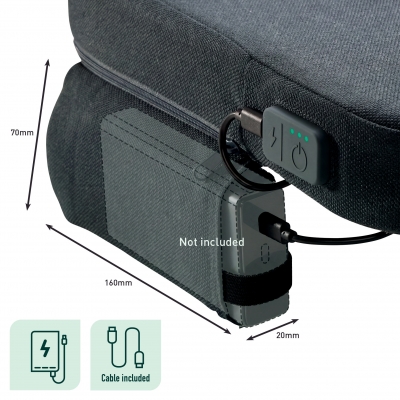 Pernuta ergonomica Leitz Ergo iComfi, pentru scaun, cu incalzire