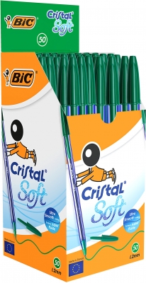 Pix BIC, Cristal Soft verde, cutie 50 buc
