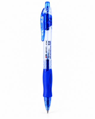 Pix retractabil cu gel M&G, grip cauciuc, 0.7 mm, 12 pixuri/cutie