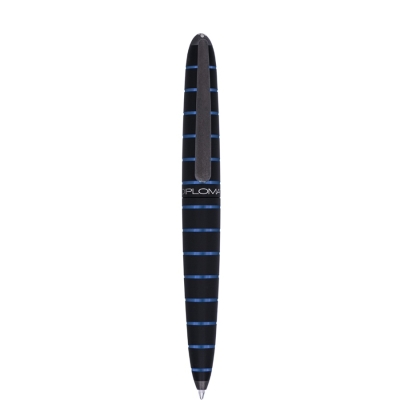 Pix Diplomat Elox Ring Black Blue, EasyFlow, corp din aluminiu anodizat, negru/albastru, cutie cadou