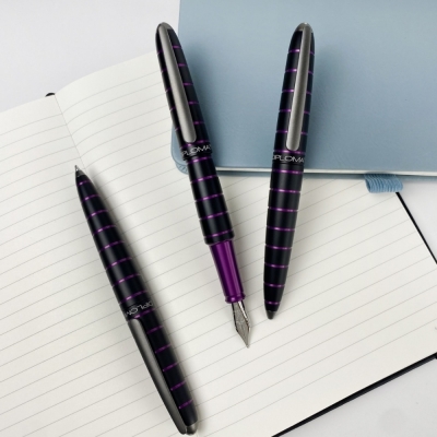 Pix Diplomat Elox Ring Black Purple, EasyFlow, corp din aluminiu anodizat, negru/violet, cutie cadou