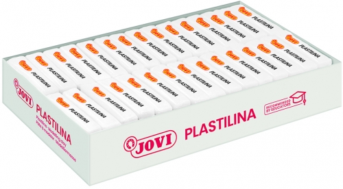 Plastilina pentru modelaj, cutie cu 15 buc, 50g, alba, Jovi