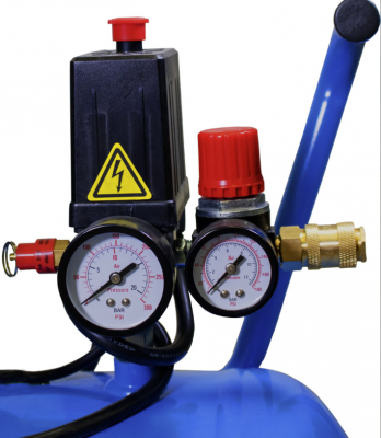 Compresor de ulei Manutan, 2 cilindri, 400/10/50 N