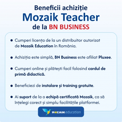 Licenta software educational Mozaik Teacher, 1 an, 1 utilizator