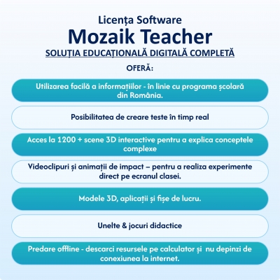 Licenta software educational Mozaik Teacher, 1 an, 1 utilizator