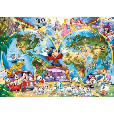 Puzzle harta lumii Disney, 1000 piese Ravensburger