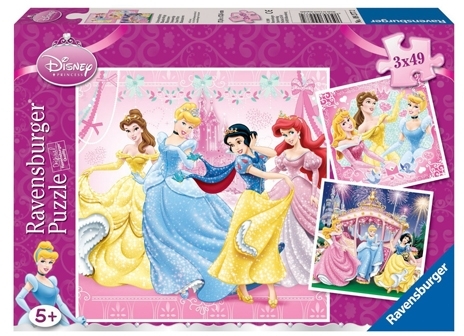 Puzzle Alba ca zapada, 3x49 piese Ravensburger