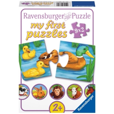 Puzzle animale adorabile, 9x2 piese Ravensburger