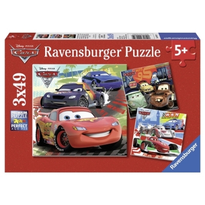 Puzzle lumea masinilor de curse, 3x49 piese Ravensburger