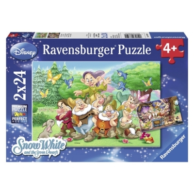 Puzzle cei sapte pitici, 2x24 piese Ravensburger
