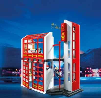 Statie de pompieri cu alarma Fire Brigade Playmobil 