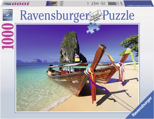 Puzzle barcuta pe plaja, 1000 piese Ravensburger
