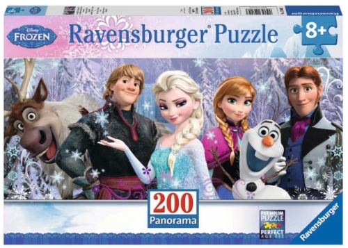 Puzzle Frozen Panorama Inghetata, 200 Piese Ravensburger