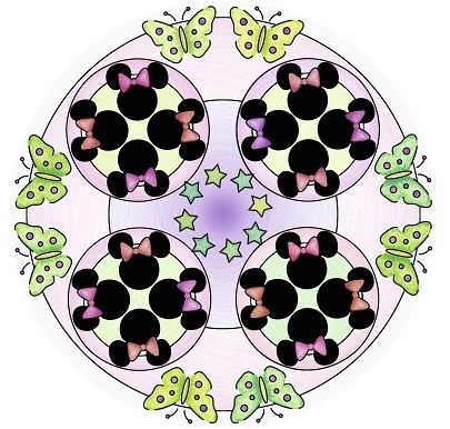 Set de creatie Mandala 2 in 1 Minnie  Arts & Crafts Ravensburger 