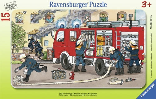 Puzzle Masina De Pompieri, 15 Piese Ravensburger