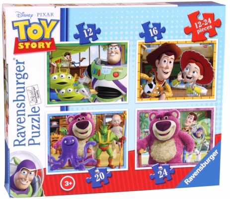 Puzzle Disney Toy story, 4 buc in cutie, 12/16/20/24 piese Ravensburger