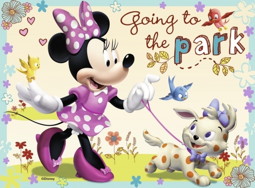 Puzzle Minnie Mouse, 4 buc in cutie, 12/16/20/24 piese Ravensburger