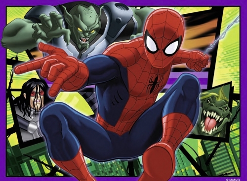 Puzzle Spiderman, 4 buc in cutie, 12/16/20/24 piese Ravensburger
