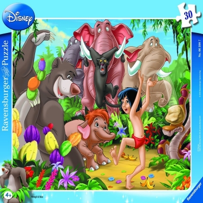 Puzzle Mowgli si Baloo, 30 piese Ravensburger