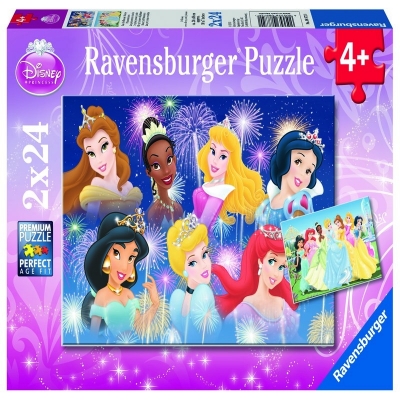 Puzzle printesele Disney, 2x24 piese Ravensburger