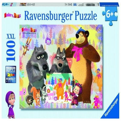 Puzzle Masha si ursul, 100 piese Ravensburger