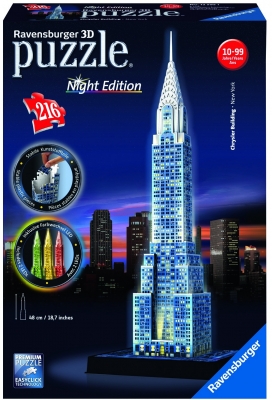 Puzzle 3D cladirea Chrysler, editie luminoasa, 216 piese Ravensburger