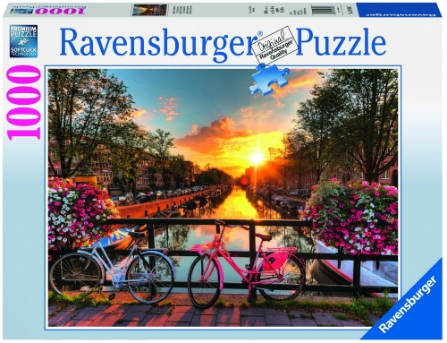 Puzzle biciclete in amsterdam, 1000 piese Ravensburger